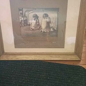 Vintage Little Tots Prayer Framed Art